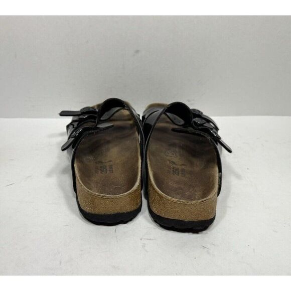 Birkenstock Birkis Florida 3 Straps Sandals Women’s Sz 8 N Black Patent Shoes - Picture 4 of 8